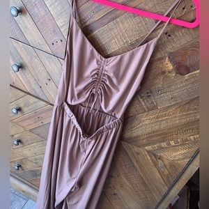 Trendy spaghetti strap wide leg jumpsuit